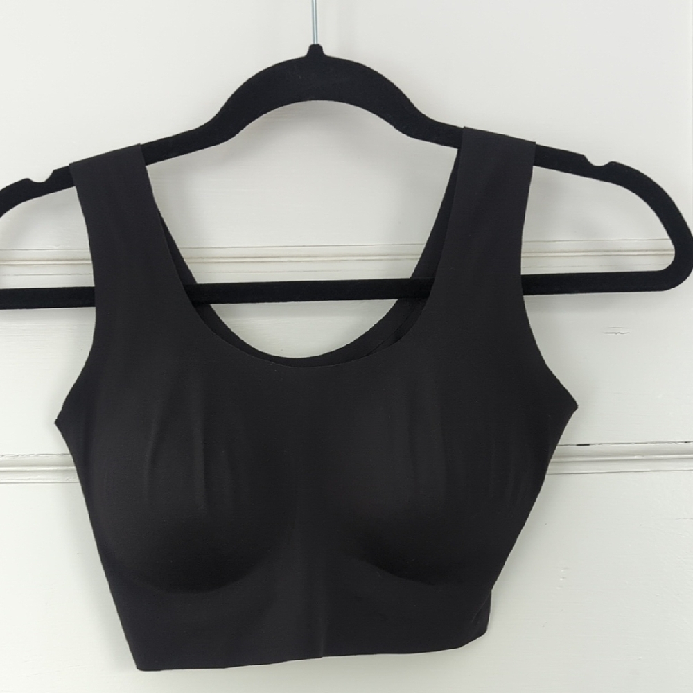 True & Co True Body Lift Scoop Neck Bra, Black, Size M